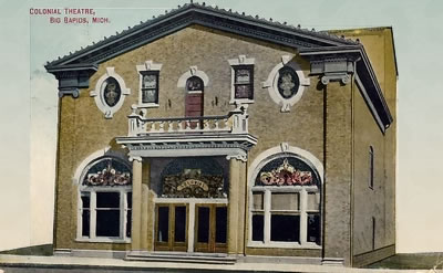 Big Rapids Cinema - Old Post Card (newer photo)